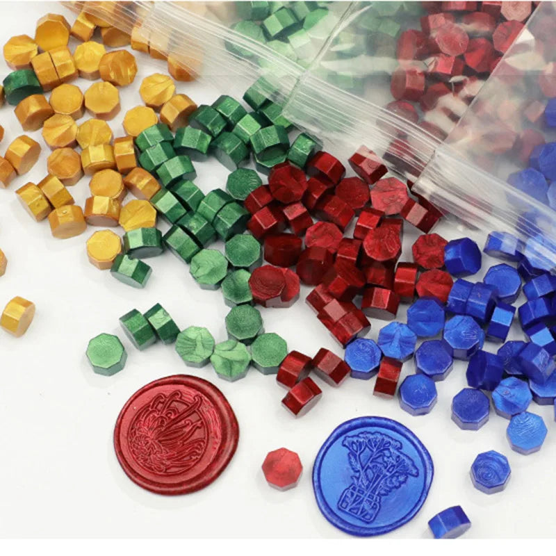 100pcs/bag Octagon Sealing Wax Beads For Seal Stamp, Handmake