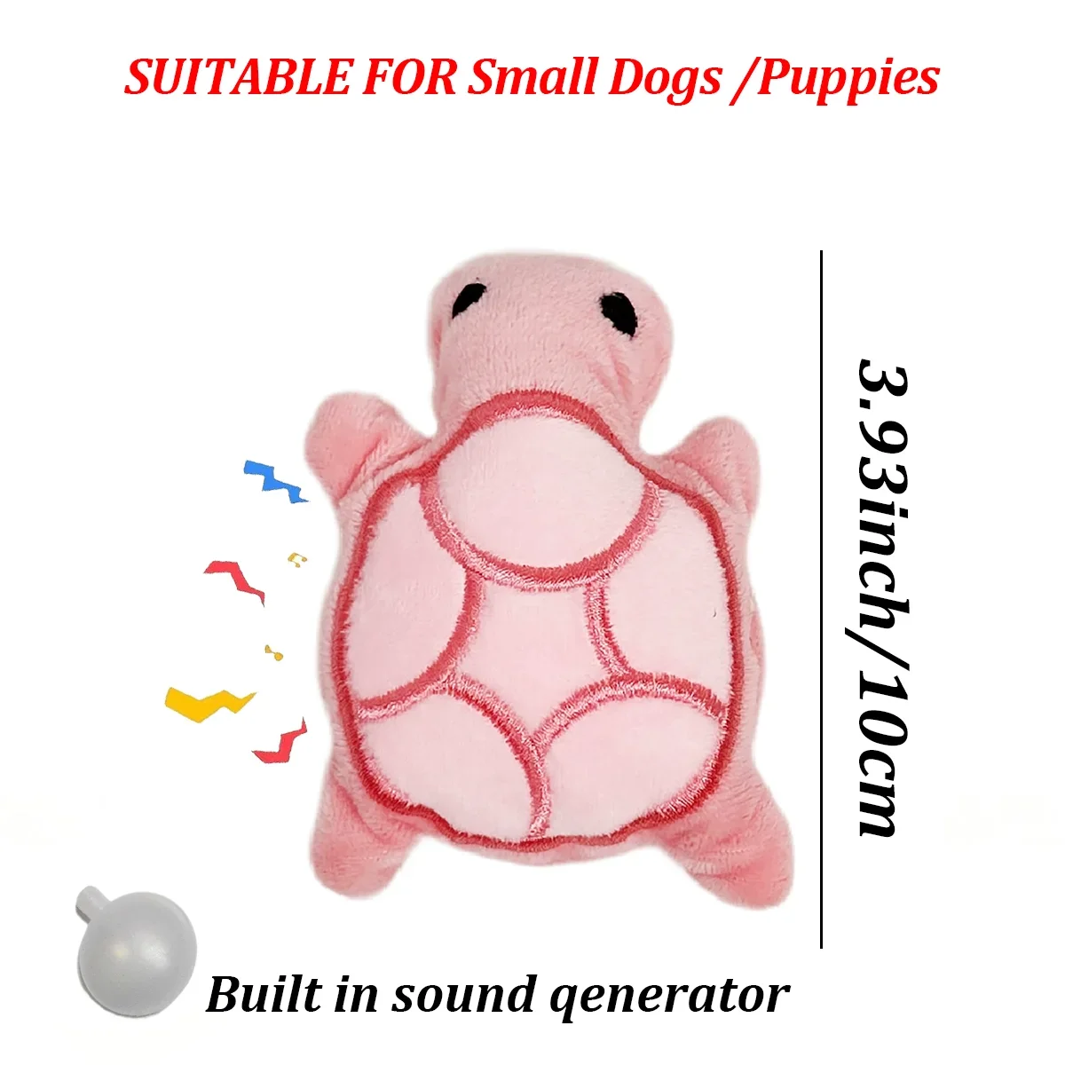Dog Toy Mini Turtle Plush Chew Toy for Puppies Teething Relief
