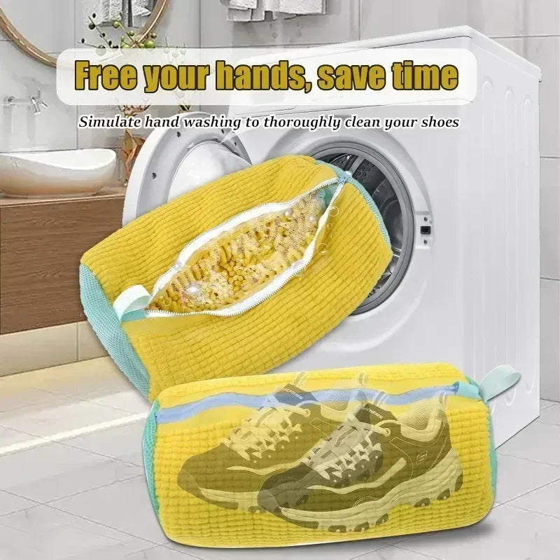 1/2PCS Wash Shoes Bag Padded Net Laundry Shoes Protector Fluffy fibers