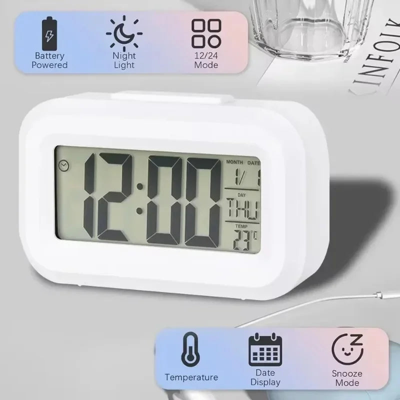 Desk Decorations Table Clock Bedroom Decoration Led Digital Alarm