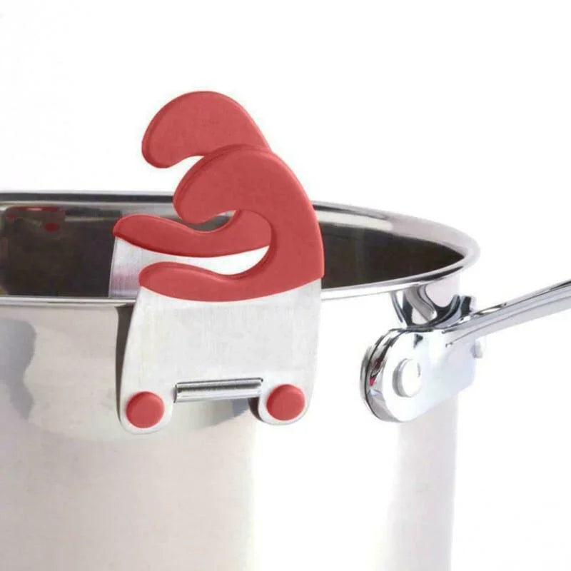 Pot Spoon Holder Pot Clip Holder Anti Scald Silicone Grip for Spoon