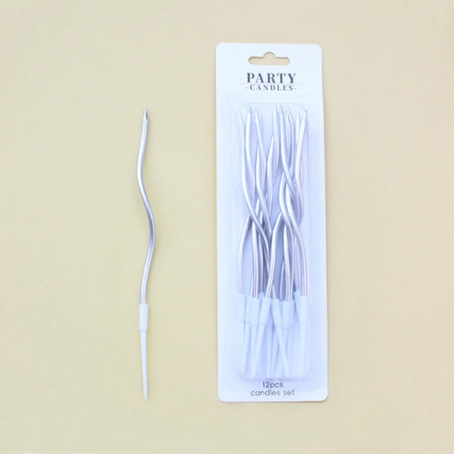 6/12/48pcs Birthday Candles Spiral Cake Candles  Long Thin Cake