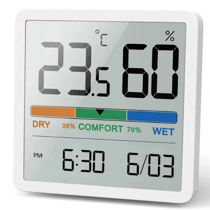 2024 New Digital Home Indoor Temperature Humidity Meter LCD Digital