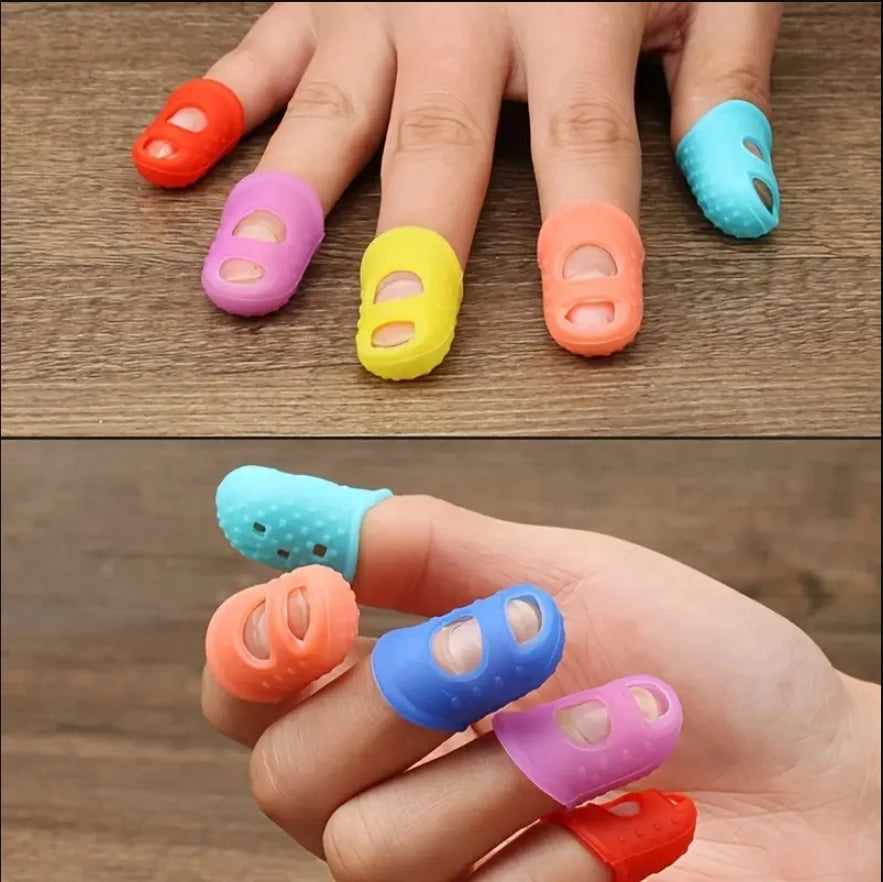 5 PCS/Set Thickened Universal Finger Silicone Guitar String Finger