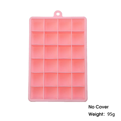 With Lid /No Lid 24-hole Silicone Ice Tray Square Box Auxiliary Food