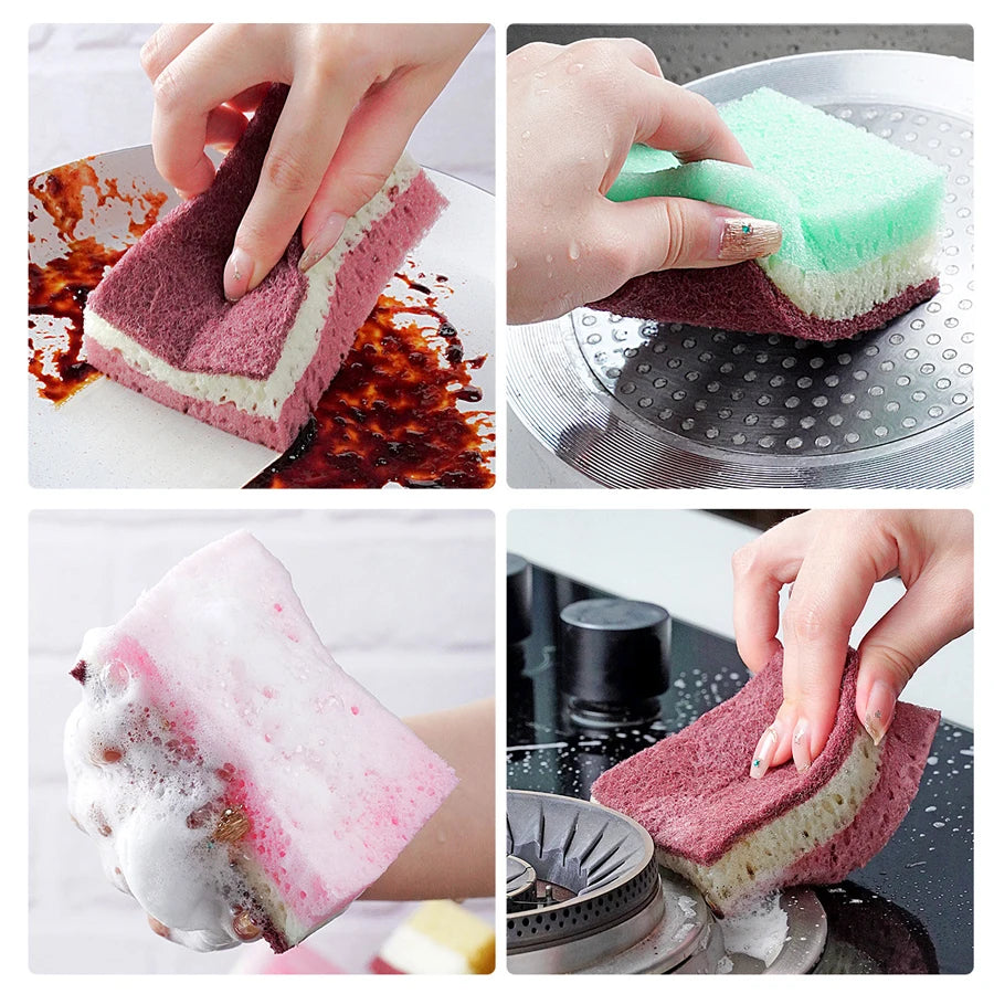 High density sponge cleaning cloth, dishwashing cloth, non greasy