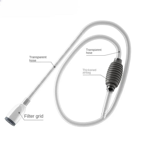 Siphon Pump with Filter Nozzle Fish Tank Water Changer Air Pump