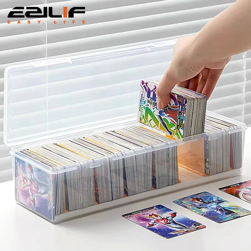 Transparent plastic storage box, capable of holding 550+gaming cards,