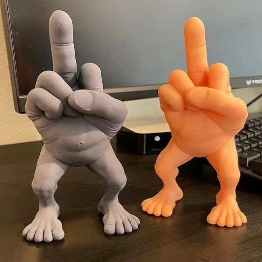 3d Printed Desktop Decorations Middle Finger Figure With Legs Refers