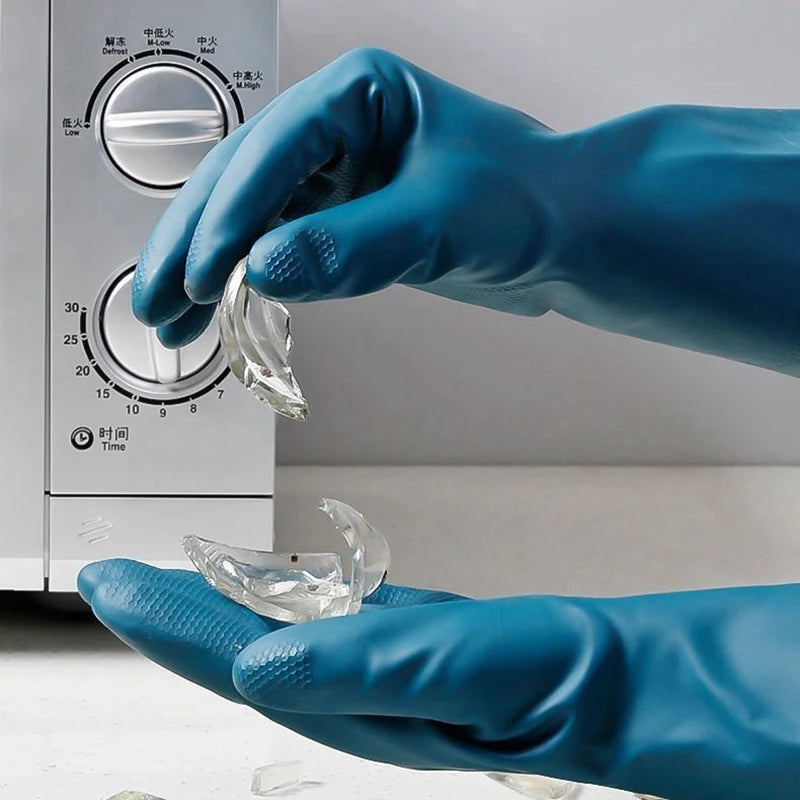 2/4 Pairs Waterproof Gloves with Fleece Thicked Cleaning Gloves