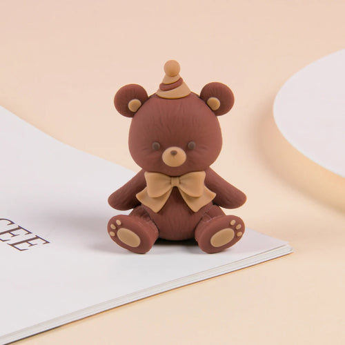 Pink Blue Bear Cake Topper Bear Doll Ornaments Insert Birthday Cake