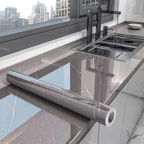 Marble Kitchen Oil-Proof Film Stove Waterproof Moisture-Proof