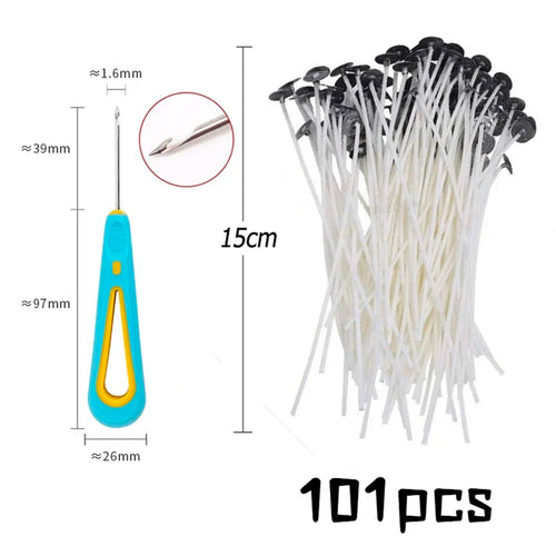 Multiple Sizes Waxed Cotton Thread Candle Wick 100pcs/set Smokeless