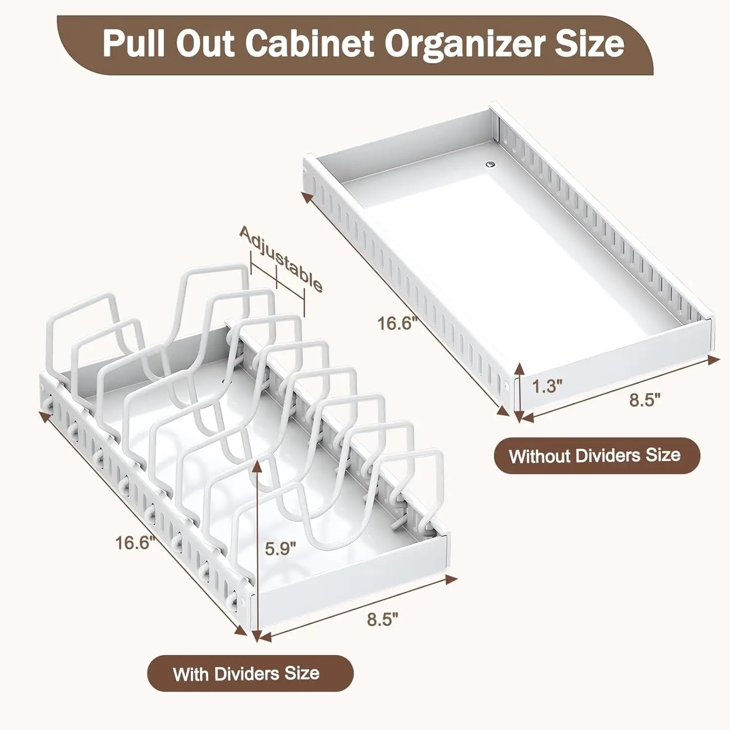 Pull Out Pots Pans Organizer for Under Cabinet Pull Out Cabinet