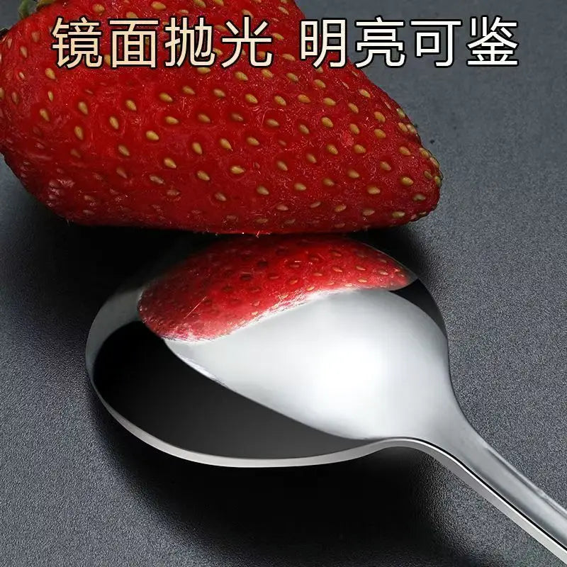 6PCS Long-handled spoon, thickened stainless steel coffee spoon,