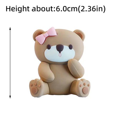 New 3D Bear Cake Topper Baby Shower Bear Decoration Boy Girl Happy 1st