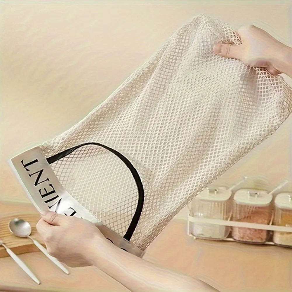 1Pc Wall Mounted Plastic Bag Organizer,Reusable,Household