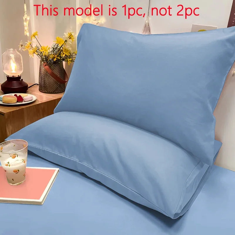 1 Piece Of Matte Solid Color Pillowcase, Bedroom Pocket Sealed Soft