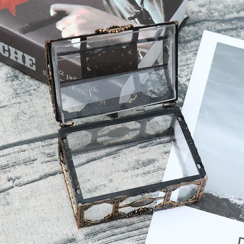 1Plastic Transparent Pirate Treasure Box Crystal Gem Jewelry Box