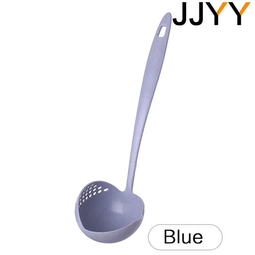JJYY The 2 in 1 Kitchen Spoon Spoon Long handle Plastic Colander