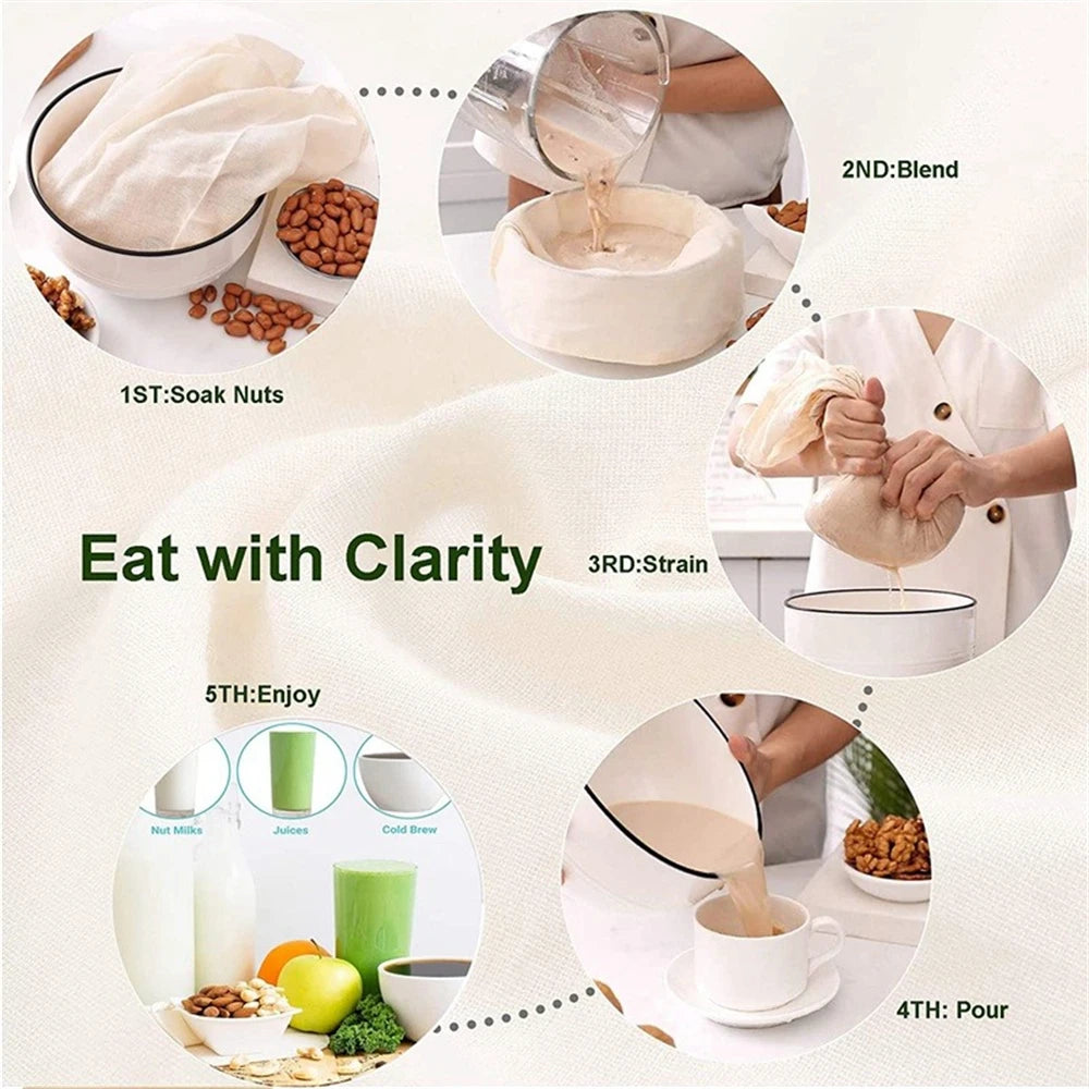 Reusable Cotton Gauze Kitchen Items Tofu Cheese Filter Cloth Butter