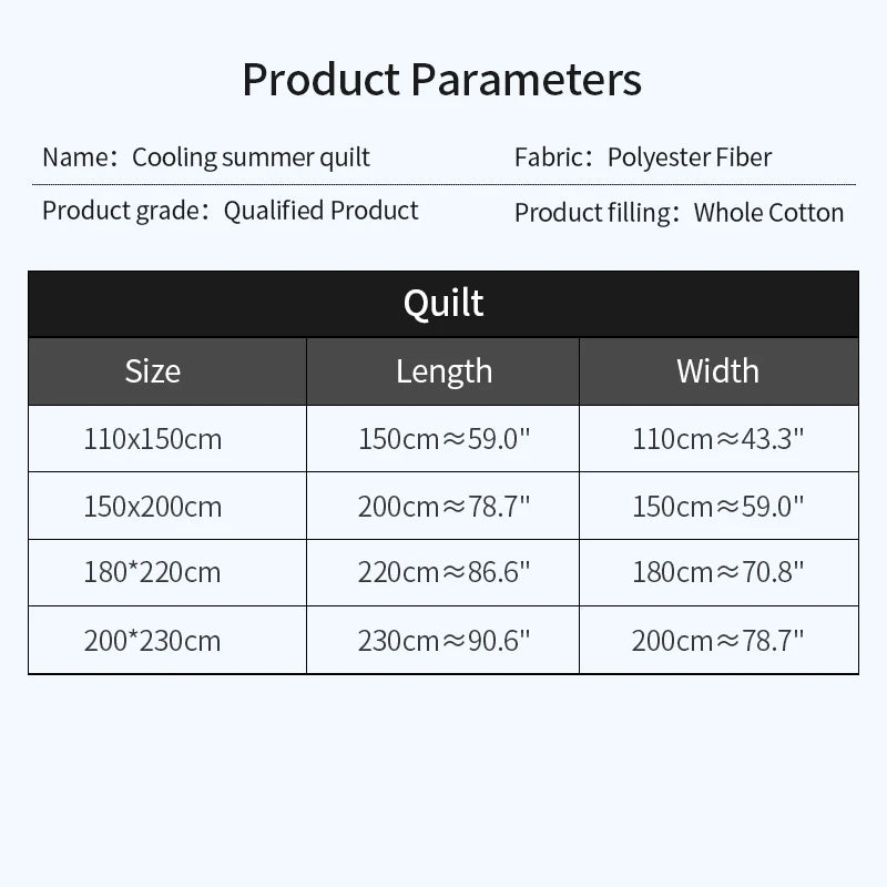 2025 new Japanese polyester cotton quilted summer quilt skin-friendly