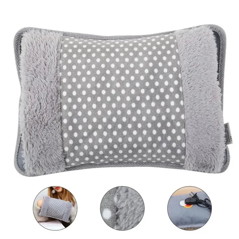Dot Pattern Electric Hot Water Bag 500W 220V Rechargeable Winter Hand