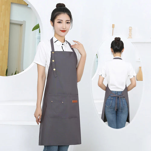 New Fashion Kitchen Aprons for Woman Men Chef Work Apron for Grill