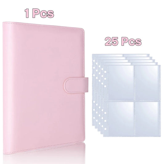 25pcs Page(4 Grids) Photo Card A5-Binder Kpop Photo Albums Idol Cards
