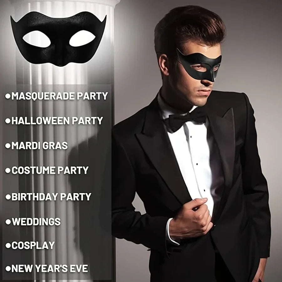 2pcs Elegant Black Lace Masquerade Mask Set for Couples - Perfect for