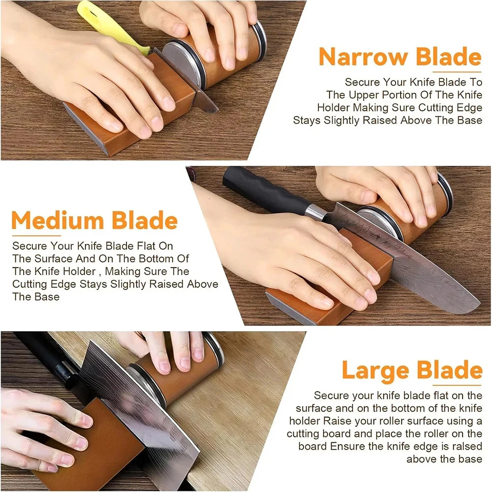 Rolling Knife Sharpener For Straight Edge Knife Sharpener Kit With