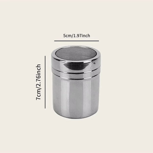 1pc-Silver stainless steel mesh tube type dusters dusting salt shaker