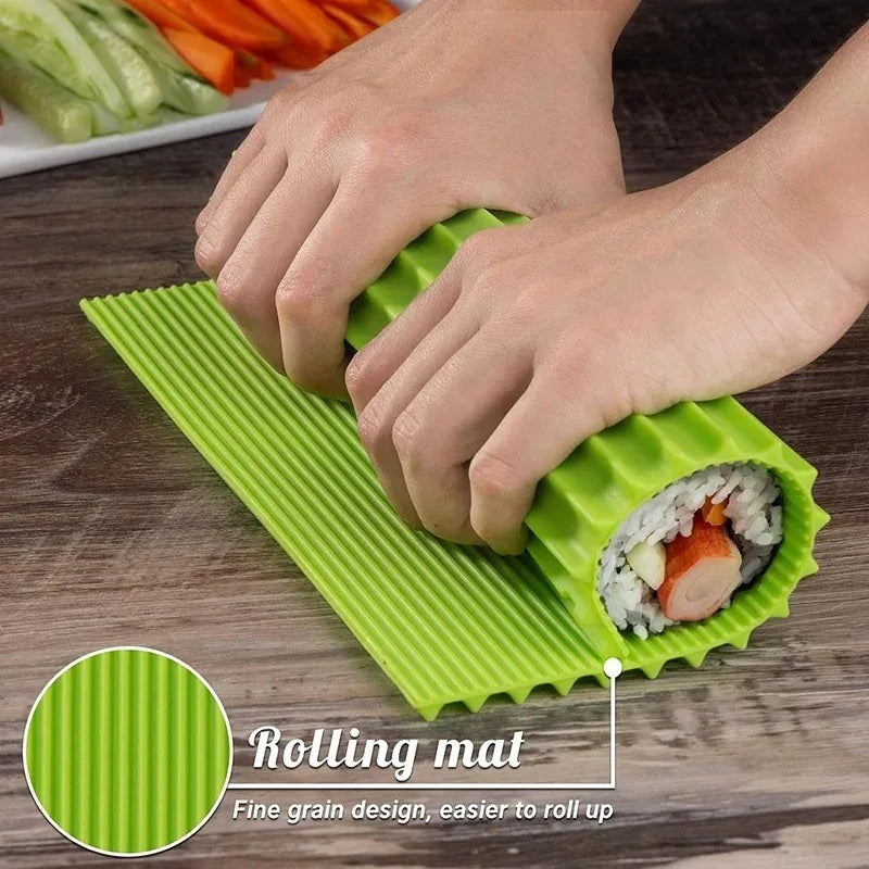 Silicone Hand Roll Sushi Rolling Curtain Bamboo Imitation Japanese