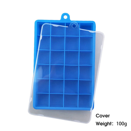 With Lid /No Lid 24-hole Silicone Ice Tray Square Box Auxiliary Food