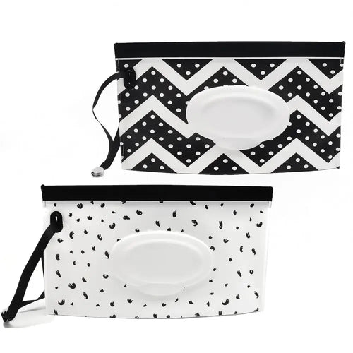 2PCS Baby Wipe Dispenser,Portable Refillable Wipe Holder Wipe