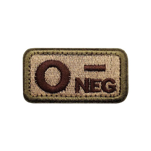 2.5*5CM,A B AB O POS-NEG Blood Type Badges Fabric Applique Embroidery