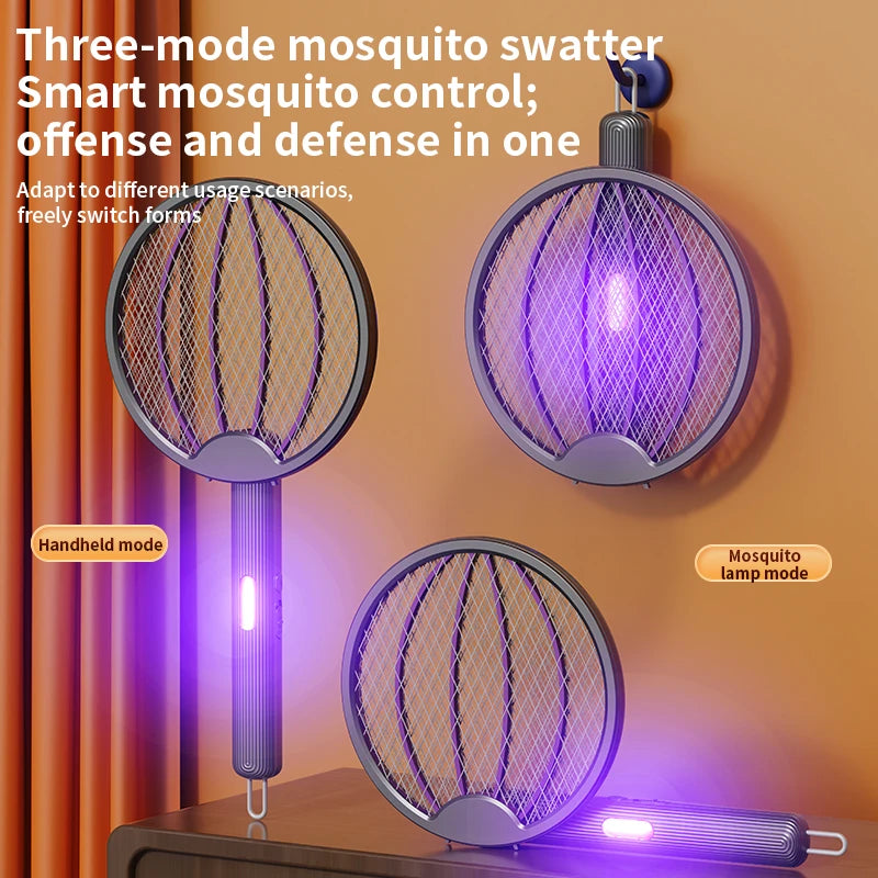 Foldable Electric Mosquito Swatter 3-in-1 Electric Mosquito Killer
