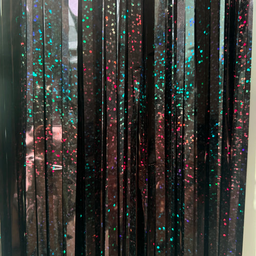 Cheap as a Party Metallic Tinsel Foil Fringe Curtains Backdrop for