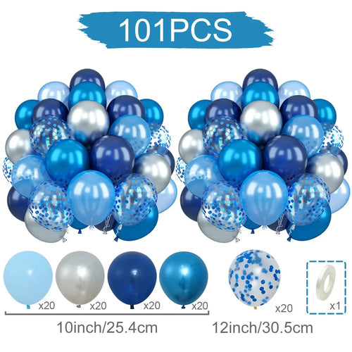 31/36/37/51/101Pcs Metallic Balloons Pearl White Latex Balloon Gold