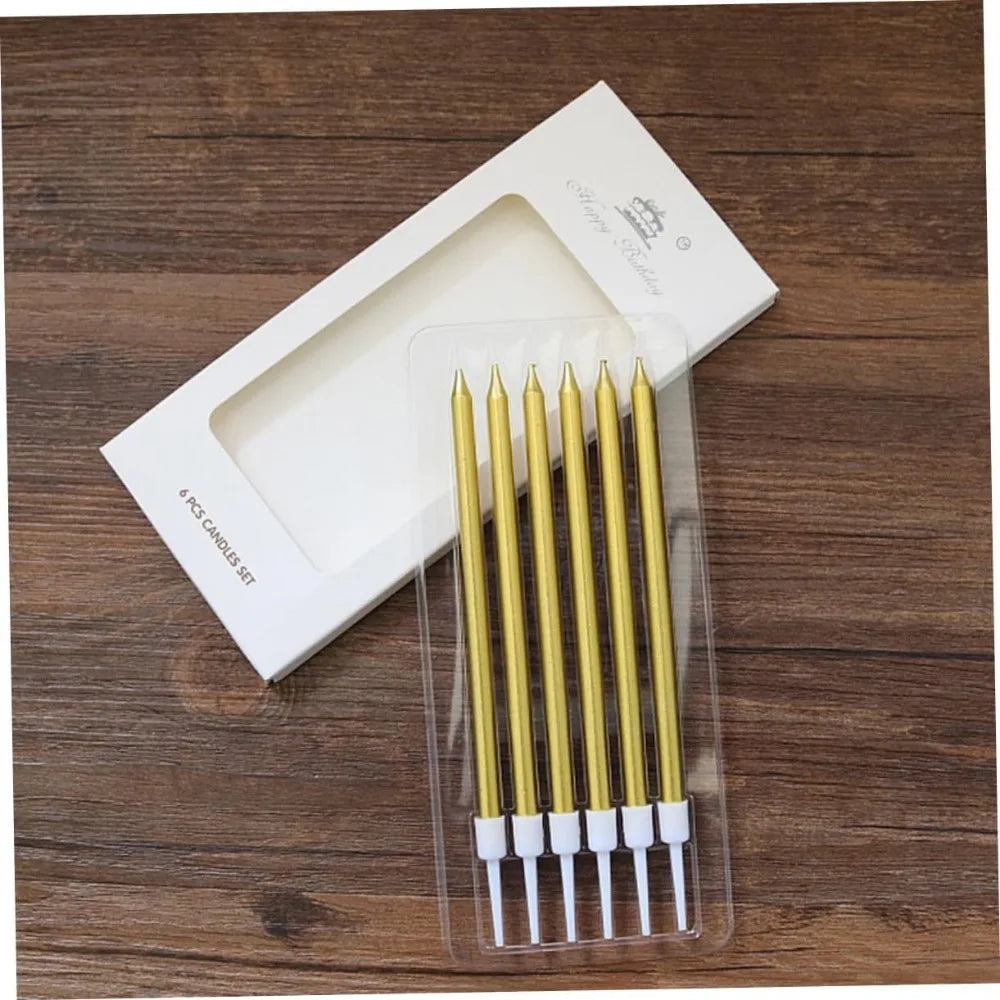 6/12/48pcs Birthday Candles Spiral Cake Candles  Long Thin Cake