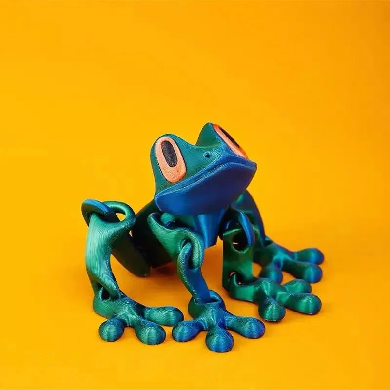 1pc 3D Printing Simulation Tree Frog Joint Movable Frog Ornaments