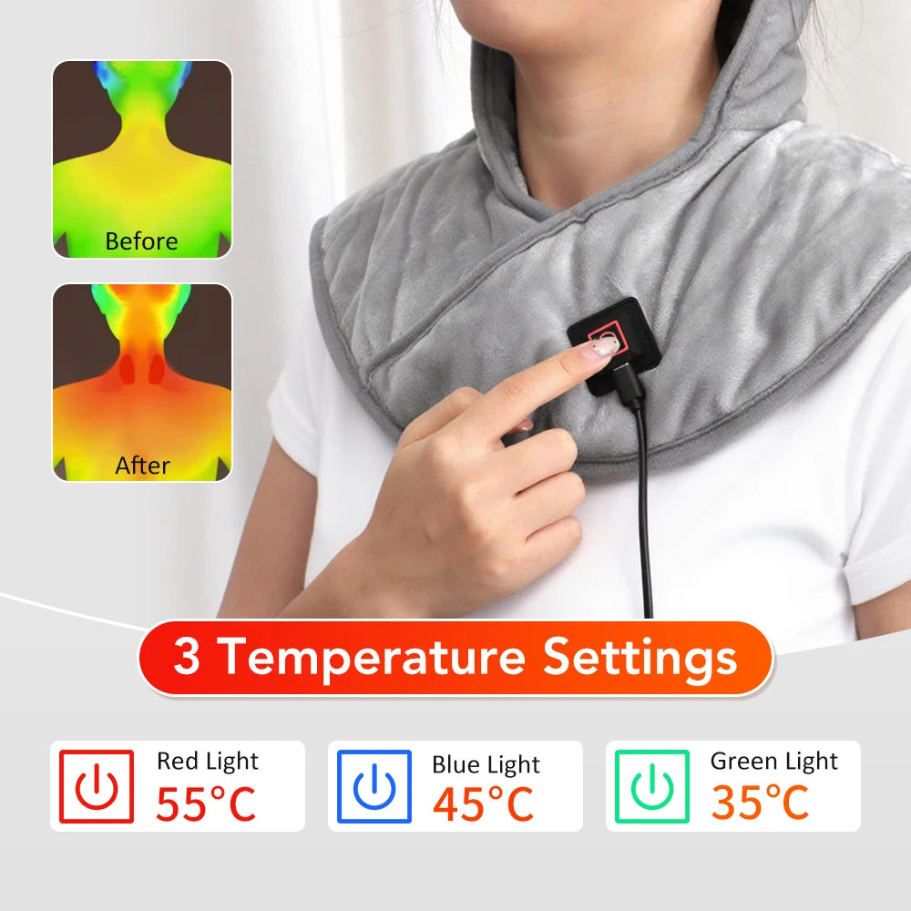 5V 2A USB Neck And Shoulder Heating Pad Electric Hot Compress Shawl