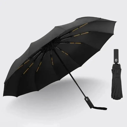 12 Bone Black Glue Fully Automatic Umbrella With Thick And Durable