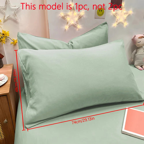 1 Piece Of Matte Solid Color Pillowcase, Bedroom Pocket Sealed Soft