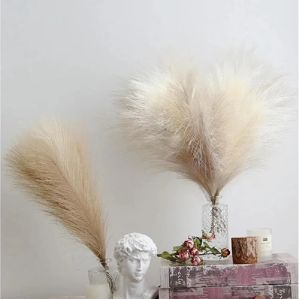 15Pc 55CM Artificial Pampas Grass Decor Bohemian Reed for DIY Floral