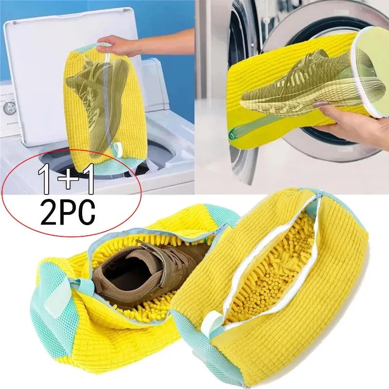 Washing Shoes Bag Padded Net Laundry Shoes Protector Fluffy fibers