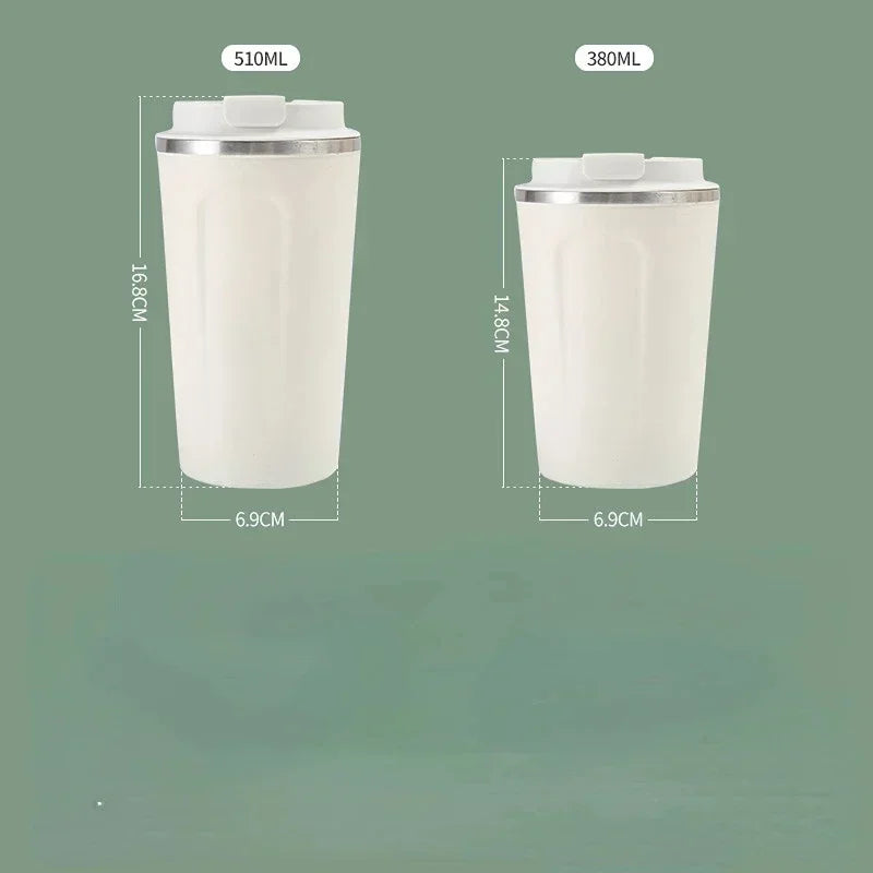 380/510ML Travel Stainless Steel Coffee Cup Thermal Mug Leak-Proof