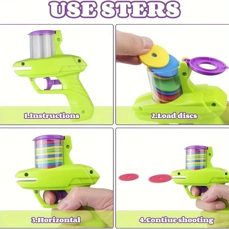 Mini Carrot Flying Disc Launcher Toy, Chew Proof Durable, Catnip Bell
