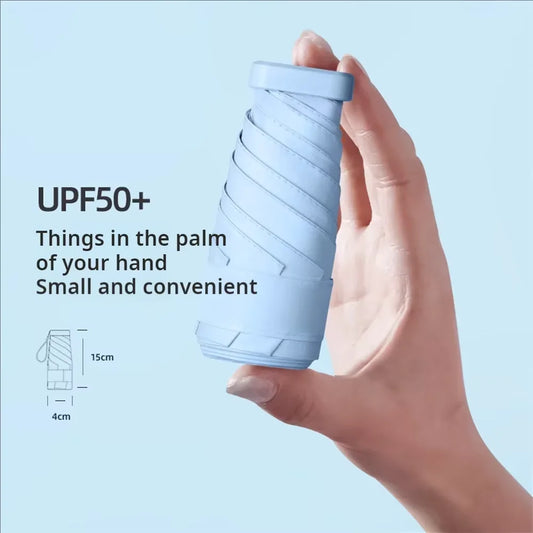 Mini Umbrella Capsule Umbrella Sunny and Rainy Dualuse Rainproof Sun