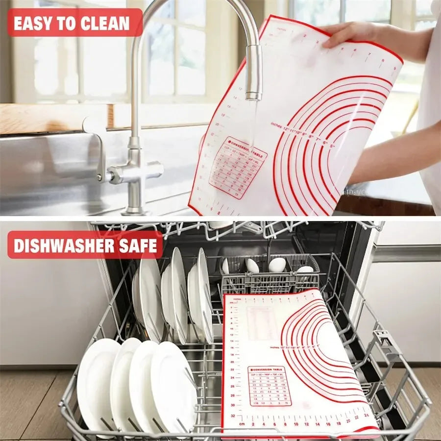 UNTIOR 1PCS Silicone Baking Mat Kneading Pad Dough Mat Pizza Cake